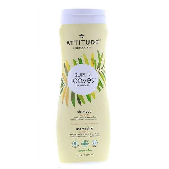 Attitude Super Leaves Clarifying Shampoo, Lemon Leaves & White Tea, 16 oz Pack of 3
