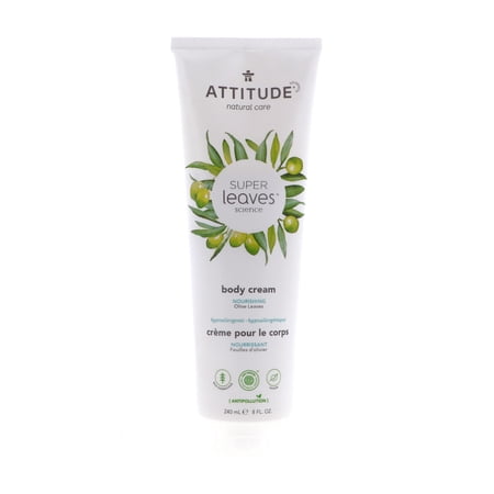 Attitude Super Leaves Nourishing Body Cream, Olive Leaves, 8 oz 3 Pack