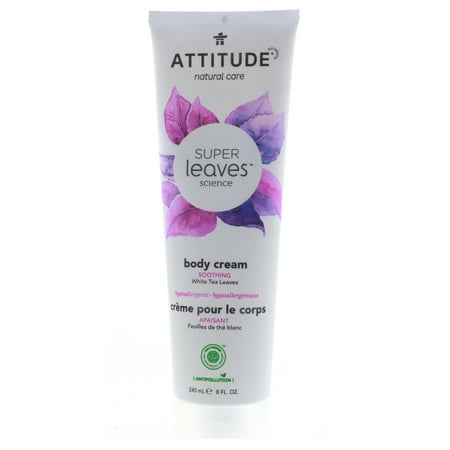 Attitude Super Leaves Soothing Body Cream, White Tea Leaves, 8 oz