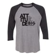 thumbnail image 1 of Attitude Unisex 3/4 Sleeve Baseball Raglan Tee, 1 of 2