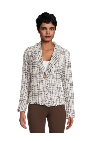 Fringe Tweed Blazer