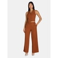 thumbnail image 1 of Attitude Unknown Women's Halter Vest and Wide Leg Pants Suit, 2-Piece, Sizes XS-XL, 1 of 4