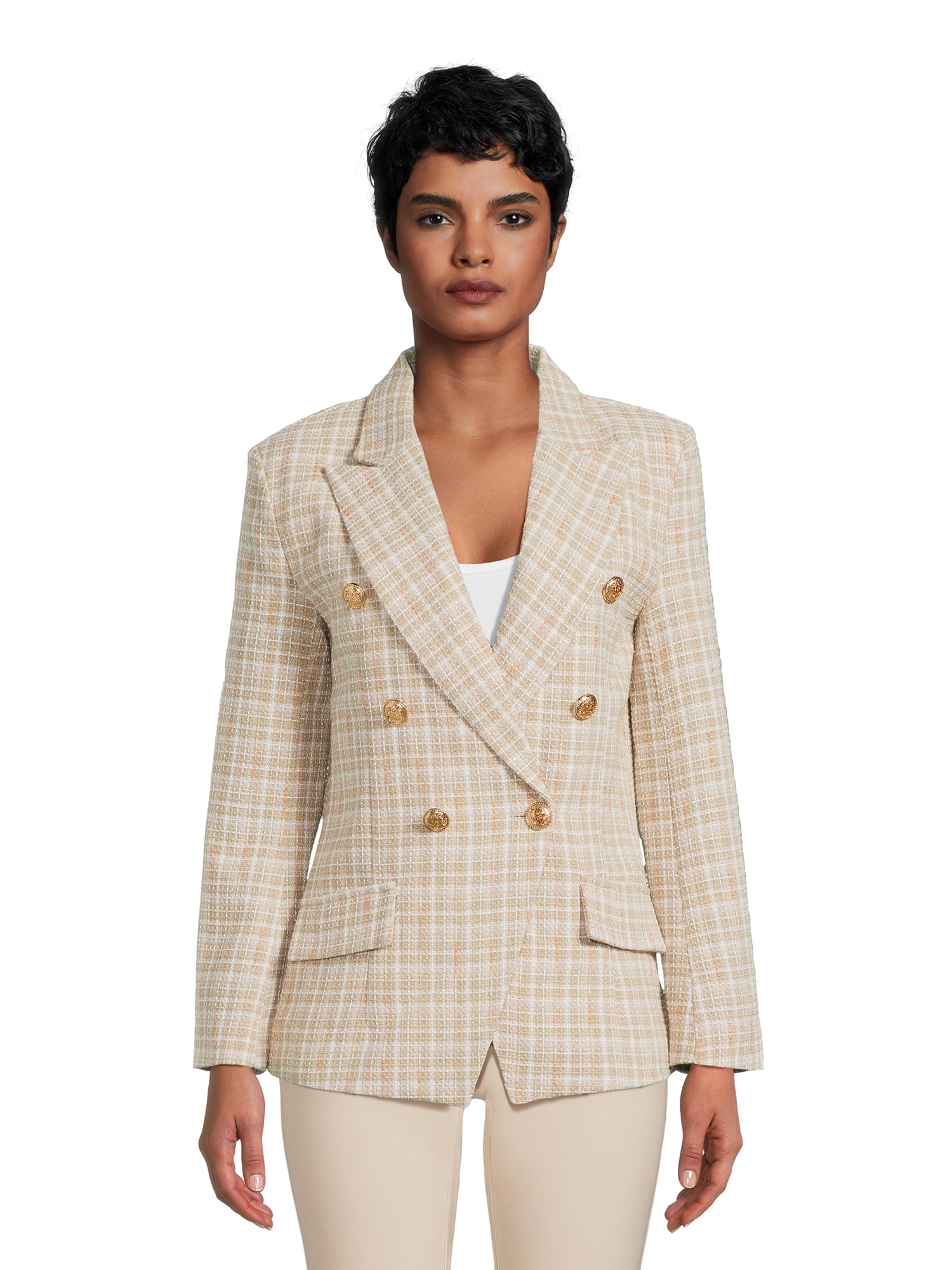 Attitude Unknown Women's and Women's Plus Ponte Blazer, Sizes XS-3X