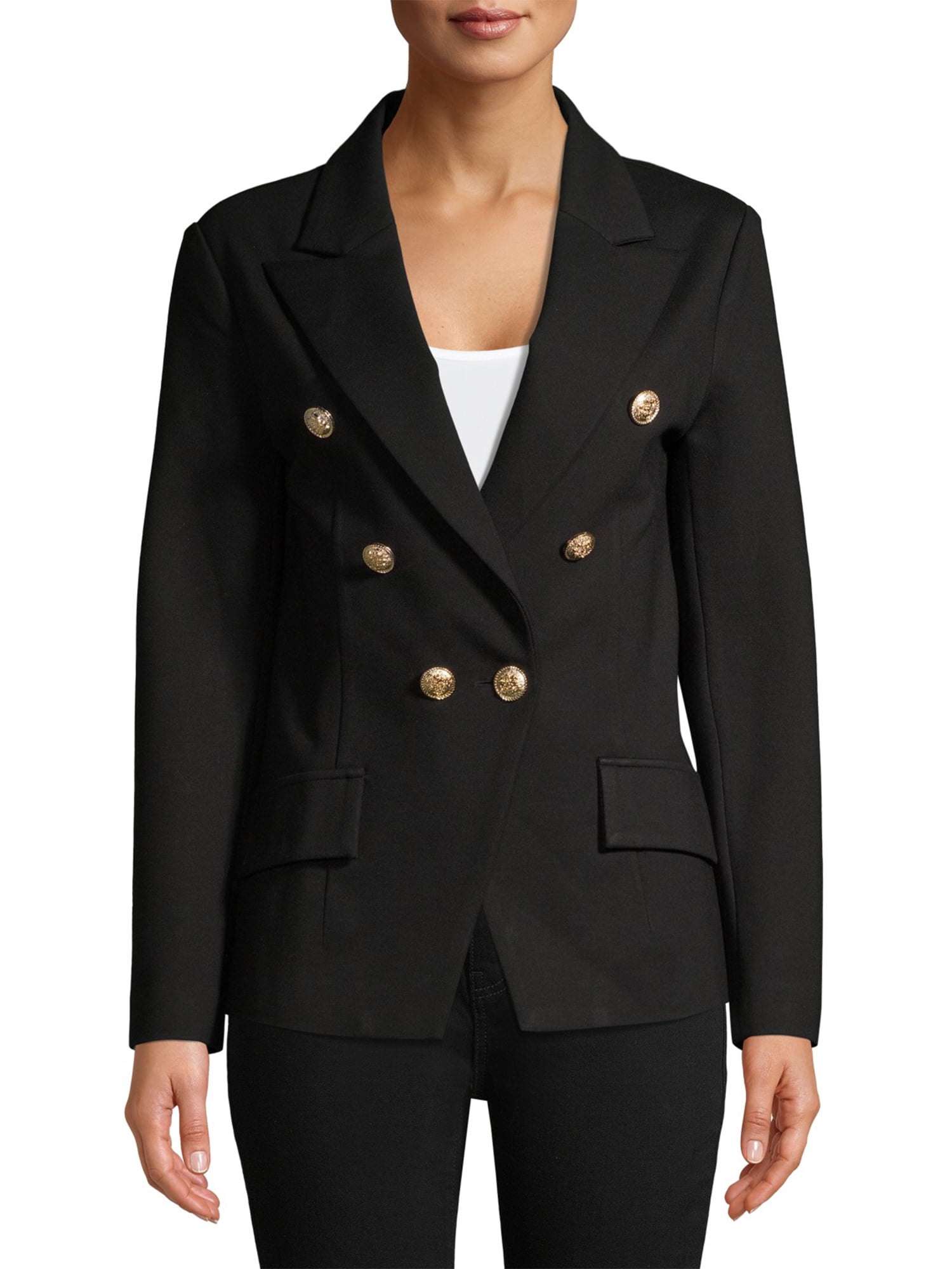 Attitude Unknown Women’s and Women’s Plus Ponte Blazer, Sizes XS-3X