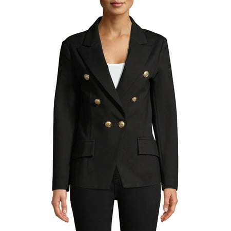 Attitude Unknown Women’s and Women’s Plus Ponte Blazer, Sizes XS-3X