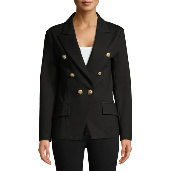Attitude Unknown Women’s and Women’s Plus Ponte Blazer, Sizes XS-3X