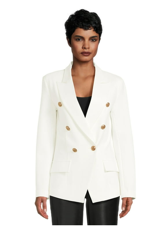 Attitude Unknown Women’s and Women’s Plus Ponte Blazer, Sizes XS-3X
