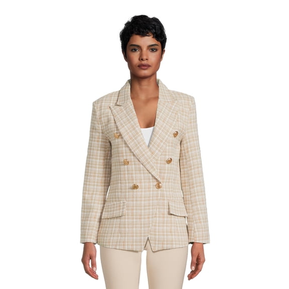 Attitude Unknown Women’s and Women’s Plus Ponte Blazer, Sizes XS-3X