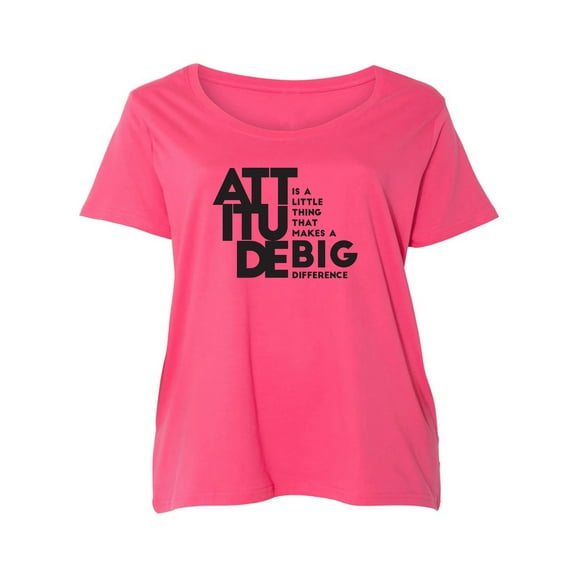 Attitude Womens Plus Size Scoopneck Tee