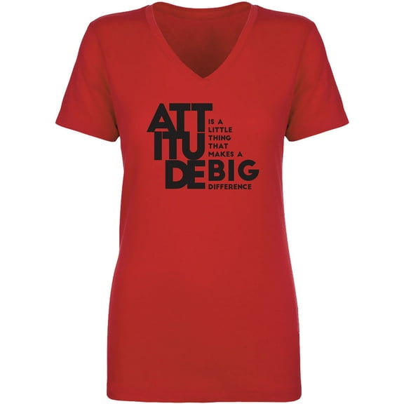 Attitude Womens V-Neck T-Shirt