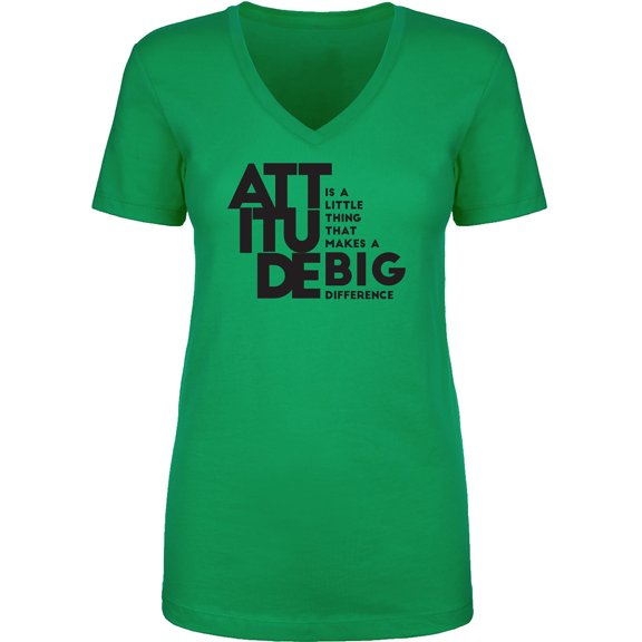 Attitude Womens V-Neck T-Shirt