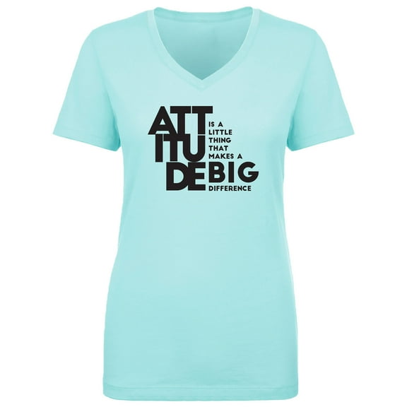 Attitude Womens V-Neck T-Shirt