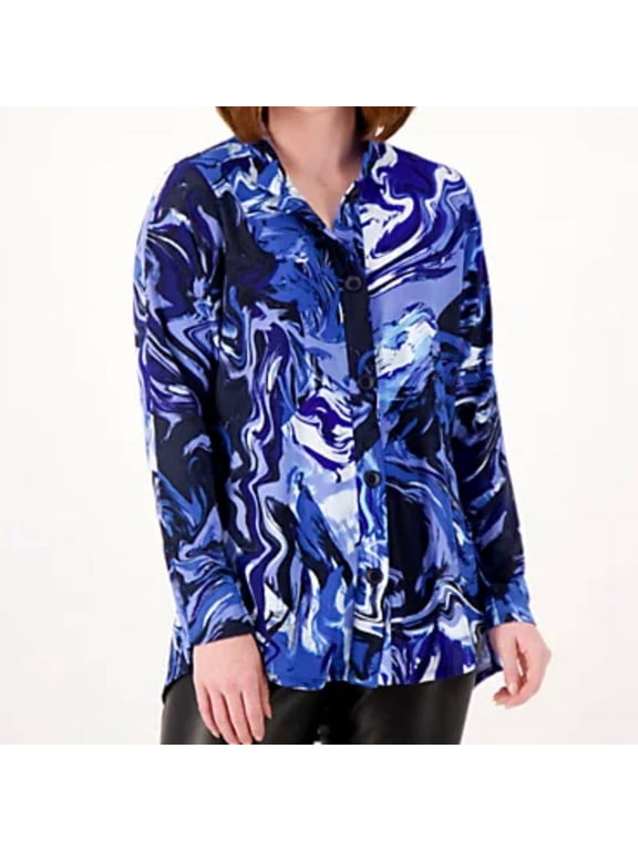 Petite Global Illusions Como Jersey Shirt, Size XXSP