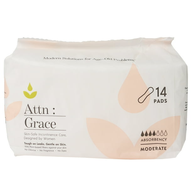 Attn Grace Incontinence and Post Partum Moderate Pads for Sensitive