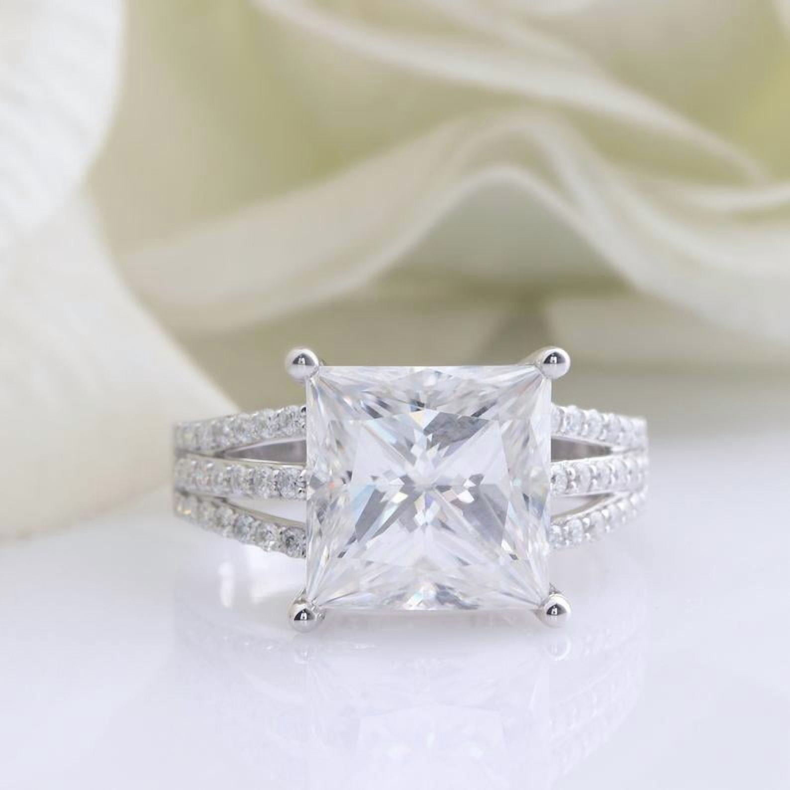 Atto Jewel 1.7 Ct Diamond Engagement Ring for Women - Beautiful Split ...