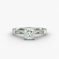 Atto Jewel 14K White Gold Over Anniversary Ring 1.5 Ct Princess Cut