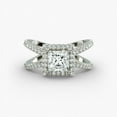 Atto Jewel 14K White Gold Over Wedding Ring Princess Cut 1.7 Ct Lab