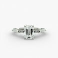 Atto Jewel Emerald Cut 1.9 Ct Lab Created Diamond Ring 14K Silver
