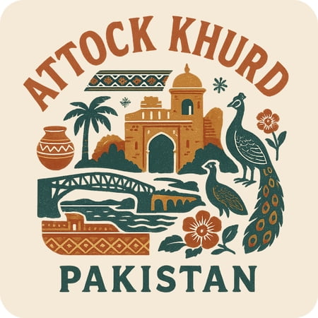 Attock Khurd Pakistan Keepsakes Souvenir Vinyl Sticker – Destination Travel Keepsake Collectible (3-Inches Wide)