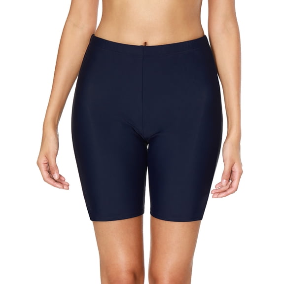 Attraco Swimsuit Bottoms For Women Fitness Boardshorts Solid Color Quick Dry