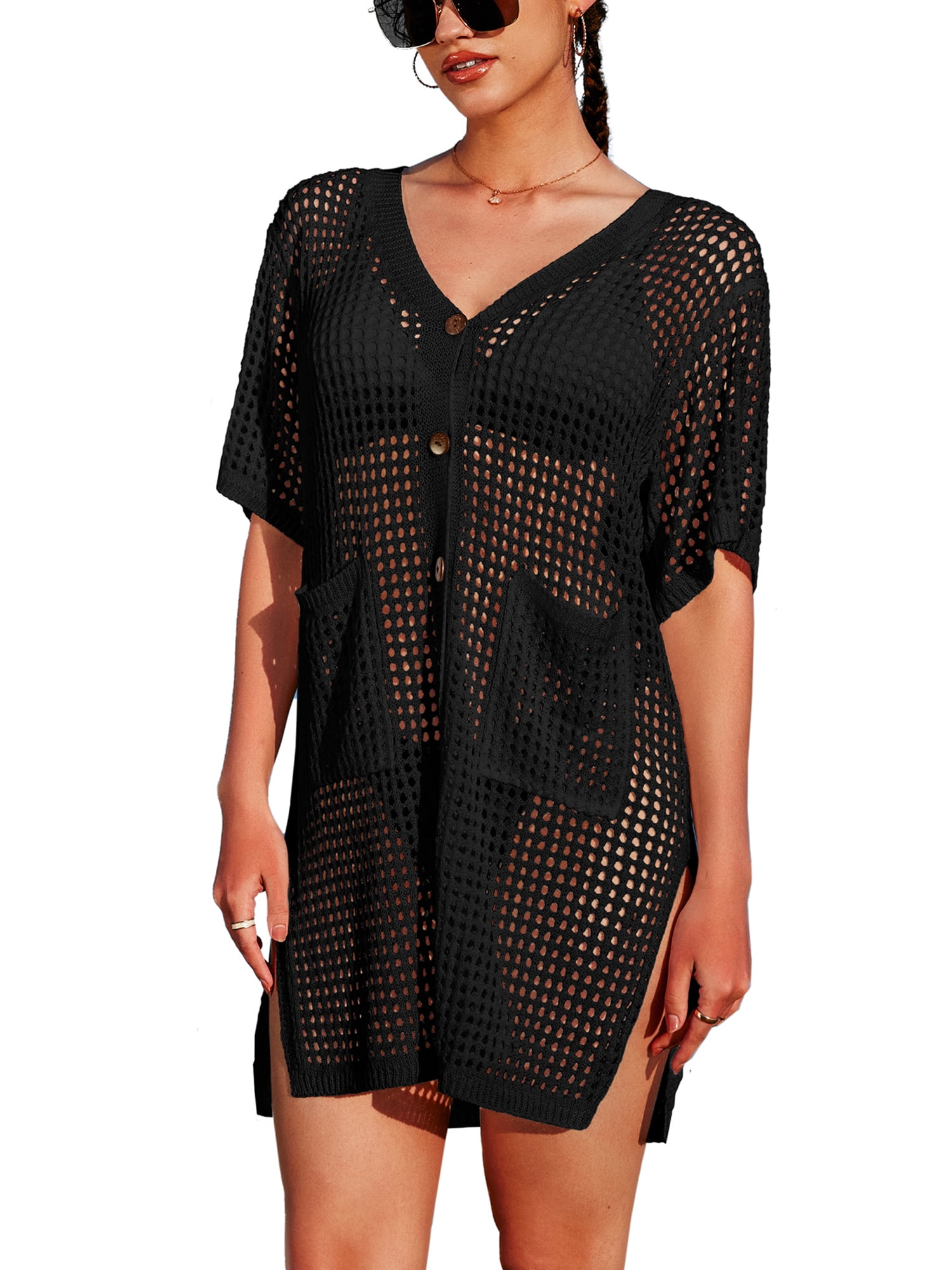 Vacation Hollow Out Swimwears Cover Up(4 Colors)