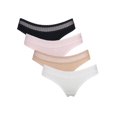 thumbnail image 1 of Attraco Women Bikini Underwear Low Rise Thangas Cotton Panties Pack of 4, 1 of 6