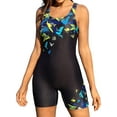 thumbnail image 1 of Attraco Women Boyleg One Piece Swimsuit Racerback Athletic Training Bathing Suit, 1 of 8