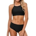 thumbnail image 1 of Attraco Women Halter Bikini Swimwear High Neck Two Piece Bikini Swimsuits, 1 of 8