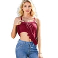 thumbnail image 1 of Attraco Women Lace Hem Camisole Top Built in Bra Adjustable Straps Tank Top Summer Pleated Loose Sleeveless Clothes S-11XL, 1 of 6