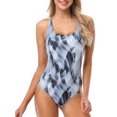 thumbnail image 1 of Attraco Women One Piece Printed Swimsuit Sports Racerback Athletic Training Swimwear, 1 of 6