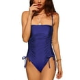 thumbnail image 1 of Attraco Women One Piece Swimsuit Solid Color Back Cutout Adjustable Straps, 1 of 5
