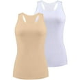 thumbnail image 1 of Attraco Women Tank Top with Shelf Bra Racerback Workout Yoga Tops Undershirt Pack of 2, 1 of 8