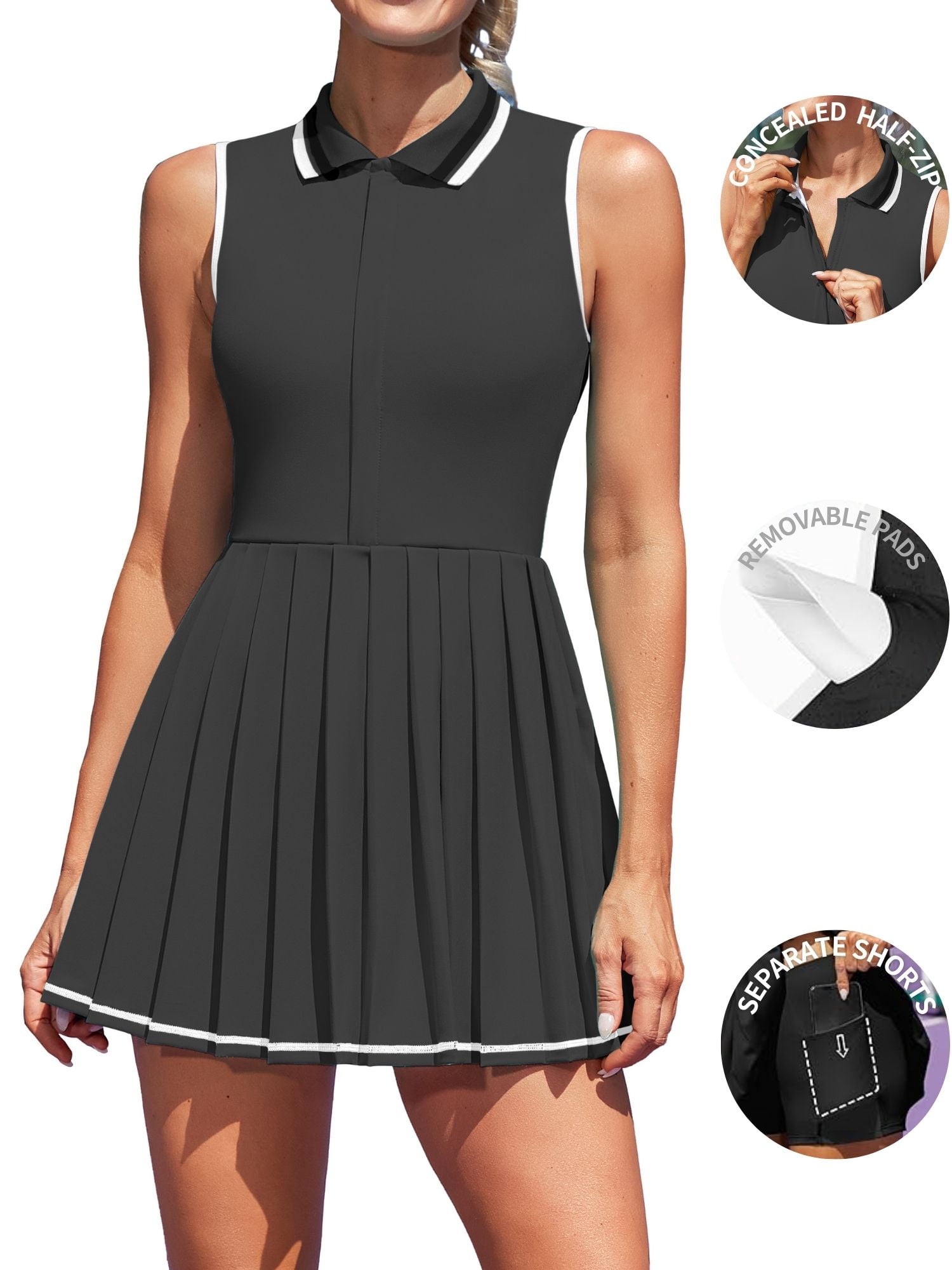 Sweet Bows Polo Tennis Dress with Cartwheel Shorts by Angel Dear main image 1