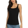 thumbnail image 1 of Attraco Women's Cotton Basic Camisoles with Shelf Bra Tank Tops, 1 of 8