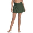 thumbnail image 1 of Attraco Women's Solid Swim Skirt Build-in Brief Tummy Control Tankini Bottoms, 1 of 7