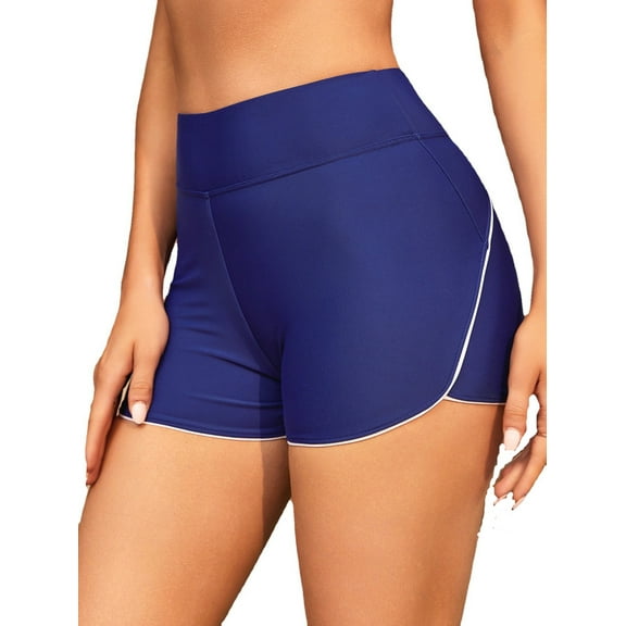 Attraco Women's Swim Bottoms Slit Tankini Bottoms High Waisted Swimshorts