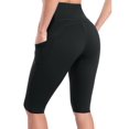 thumbnail image 1 of Attraco Women's Yoga Shorts Fitness Solid Cycling Pants High Waist Sports Shorts Above the Knee, 1 of 7