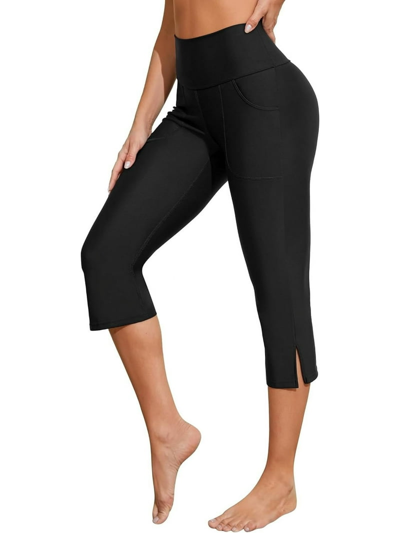 Attraco Womens High Waist Swim Pants with Pockets Swim Leggings