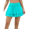 thumbnail image 1 of Attraco Womens Skirted Bikini Bottoms with Briefs Swim Skirts Double Ruffled, 1 of 7