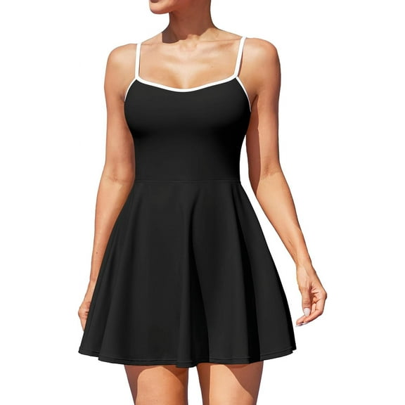 Attraco Womens Tennis Dress with Shorts Tennis Dress Workout Adjustable Exercise Dress Activewear