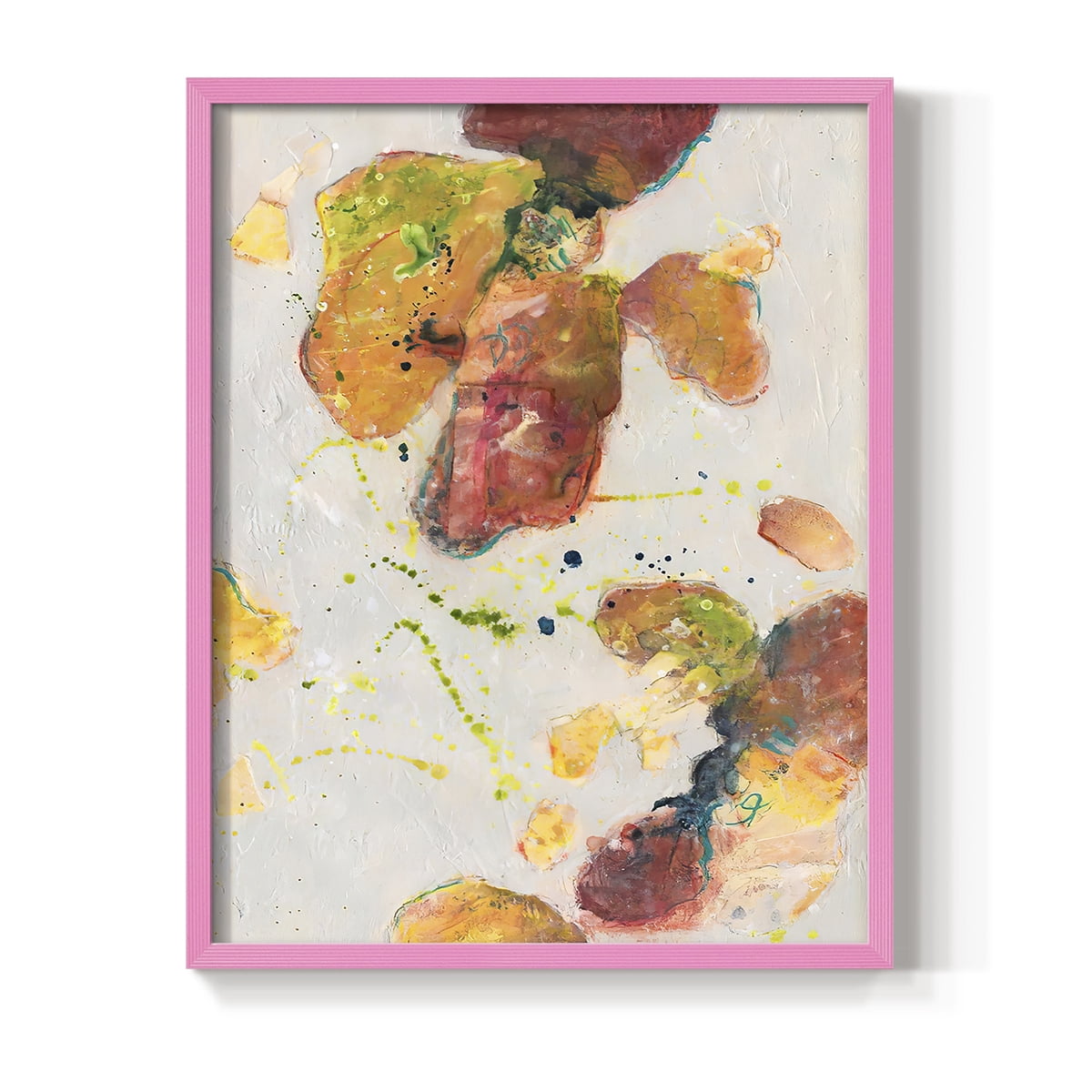 Attracting Love II Framed Print in Pink Solid Wood Framed Print No Nail Hanging