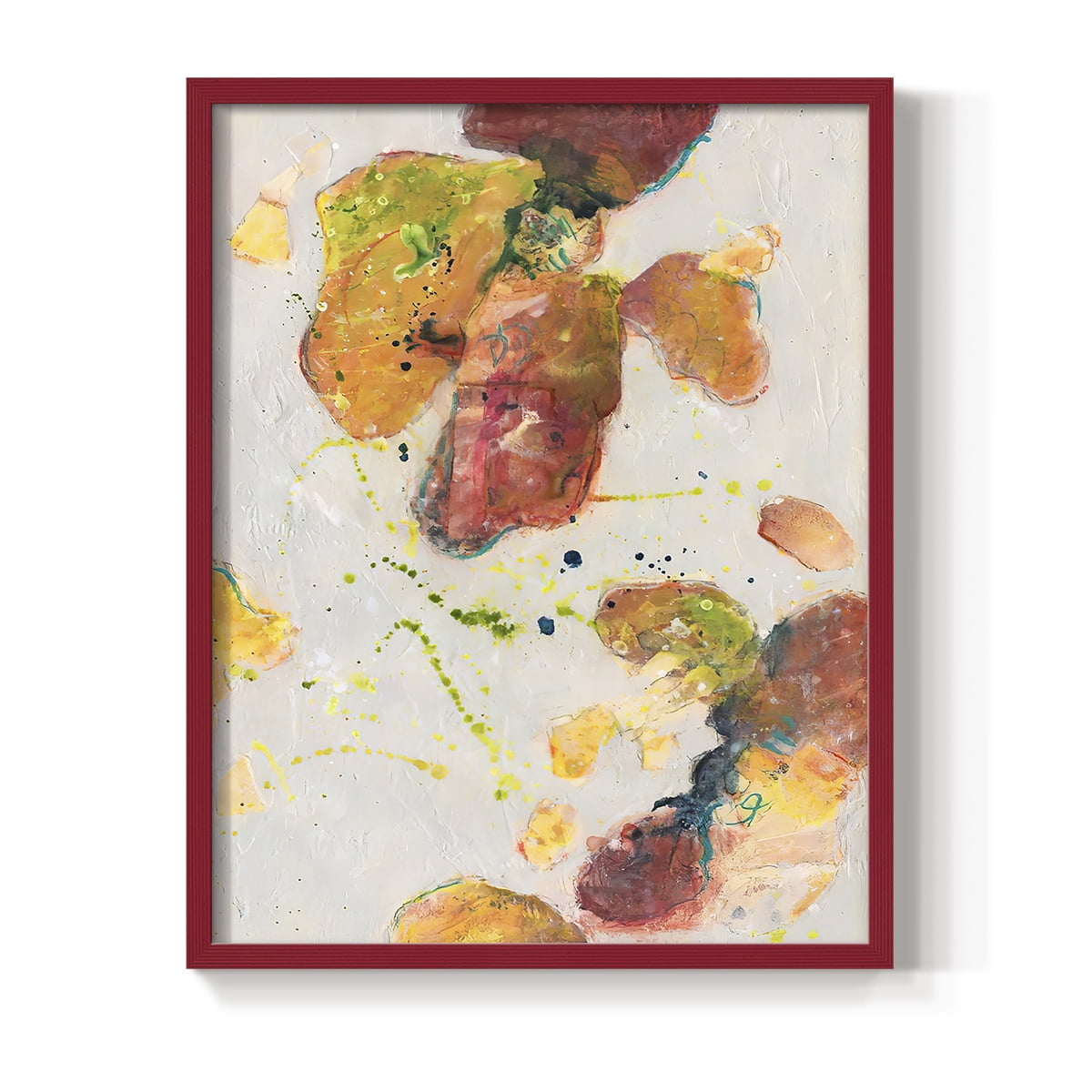 Attracting Love II Framed Print in Red Solid Wood Framed Print No Nail Hanging