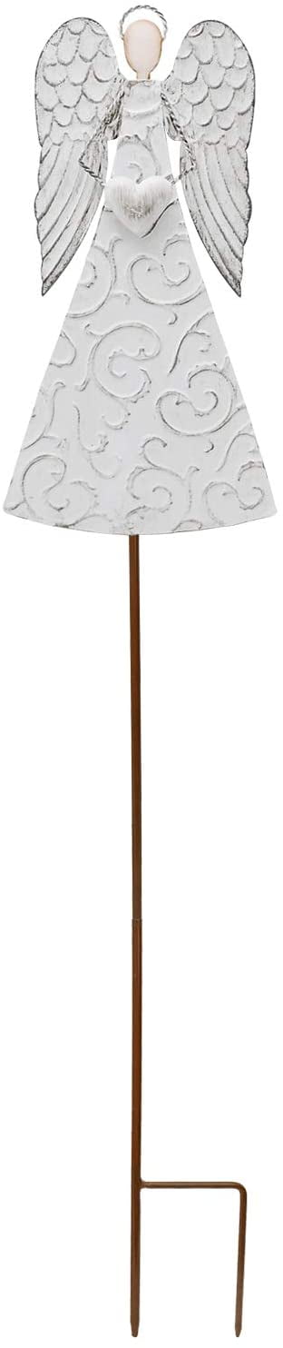 Attraction Design Angel Garden Stake Decorative Angel Yard Stake, Angel Decor Metal Yard Art Decor Outdoor Garden Decoration for Patio Porch Lawn Pathway Backyard 40.5" x 8" x 1"