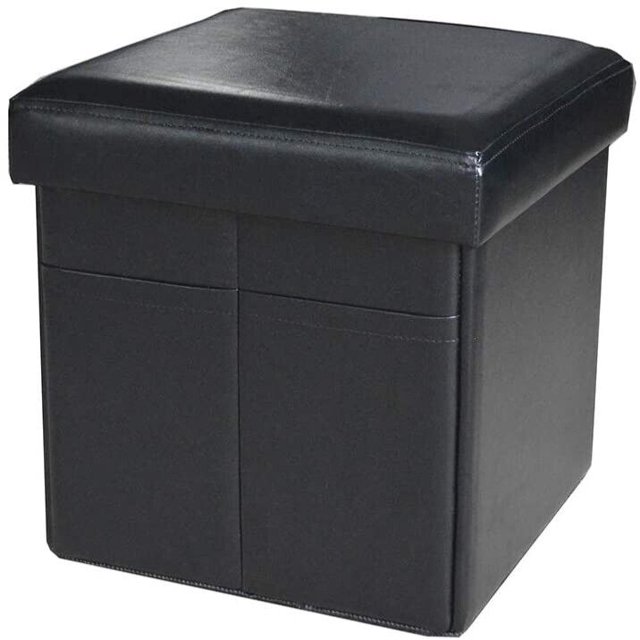 Attraction Design Faux Leather Storage Ottoman Bench Footrest Stool