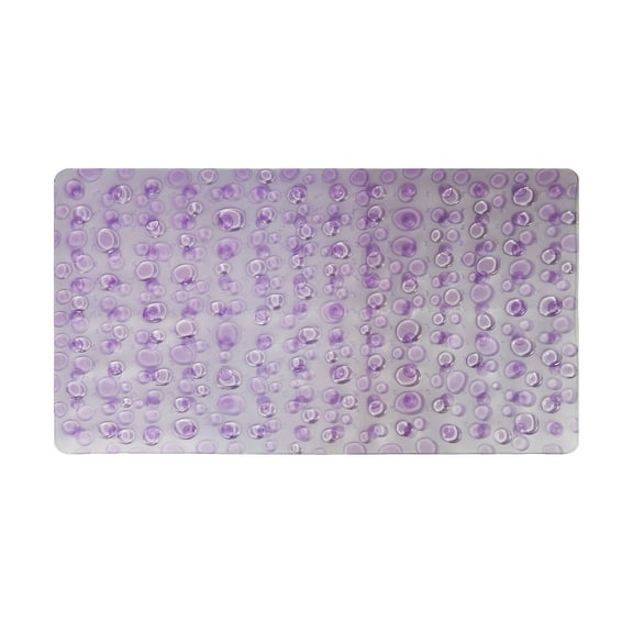 Attraction Design Gray Latex Non-Slip Bath Mats, 27" x 15"