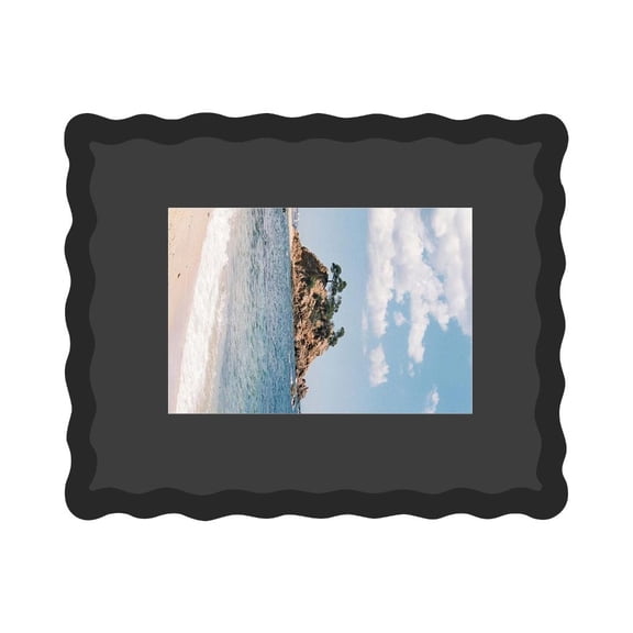 Attractive 8x10 Inch Curved Shaped Picture Frame With Rotating Back Stand Suitable For Horizontal Or Vertical Hanging