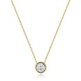 thumbnail image 1 of Attractive 9k Gold Women Diamond Necklet Brilliant Cut 0.15 Carat H - I1 - 16.5 inch*6mm, 1 of 1