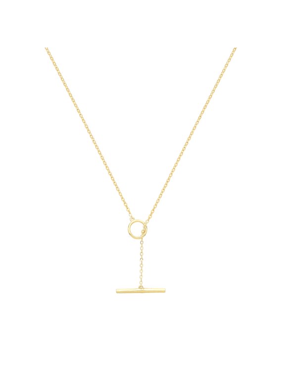 Attractive 9k Gold Women Y-Shape Necklace - 17.5 inch