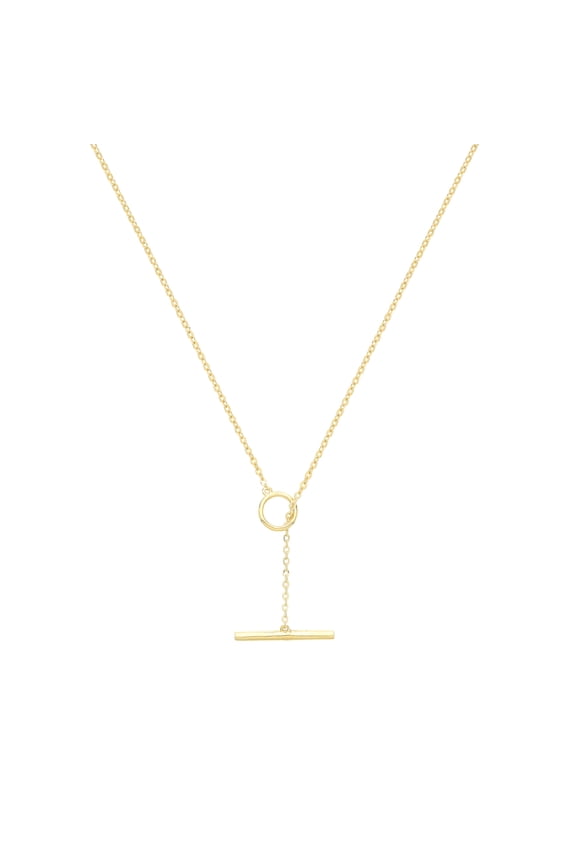 Attractive 9k Gold Women Y-Shape Necklace - 17.5 inch