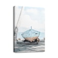 thumbnail image 1 of Attractive Abstract Beach Wall Art 12x16 Seabeach Painting with Sailboat for Modern Home Decoration, 1 of 7